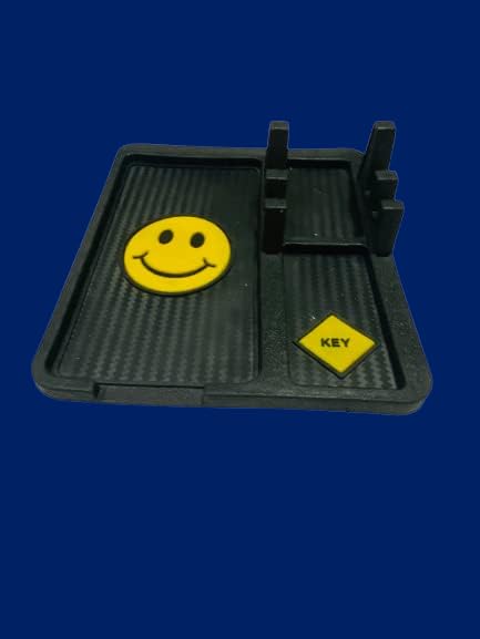 Autofasters Car Dashboard Anti-Slip Mat with Mobile Phone Holder, (Black)