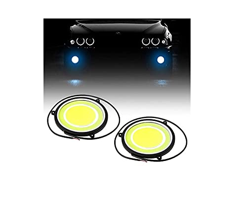 Autofasters Fog Light Led Ice Cube DRL for Kia Seltos, With Matrix Running Turn Indicator Car Fancy Lights (White, Yellow)