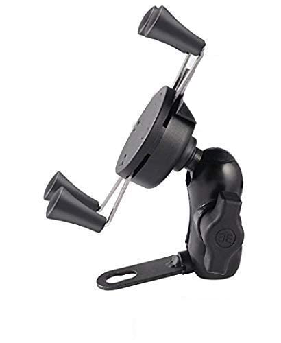 AUTOFASTERS X Grip Handlebar Mount Bike Holder with 360 Degree Rotation Smartphone Holder for Motorcycle, Bike, Scooters Bicycle, and Handle Mount (Black)