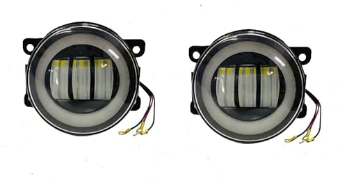 AUTOFASTERS Car Led Fog Light with 3 Lens & Day Running Light & Indicator for Belta, Urban Cruiser, Glanza Swift, Swift Dzire Nexon