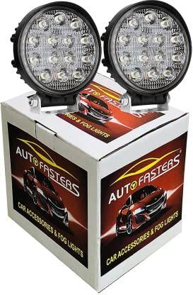 AUTOFASTERS 14 Led Round Fog Light 4 Inches Waterproof off Road Driving Lamp for Car and Motorcycle (12V, White Light, 2 PC)