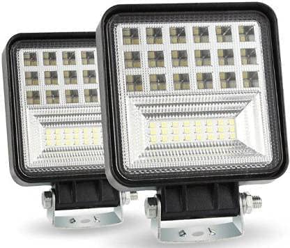 Autofasters Universal Led Fog Light for, Off Road , SUV, ATV, UTV (42 LED) Headlight Car, Motorbike, Truck, Van LED (12 V, 48 W) (Universal For Bike, Universal For Car, Pack of 2)