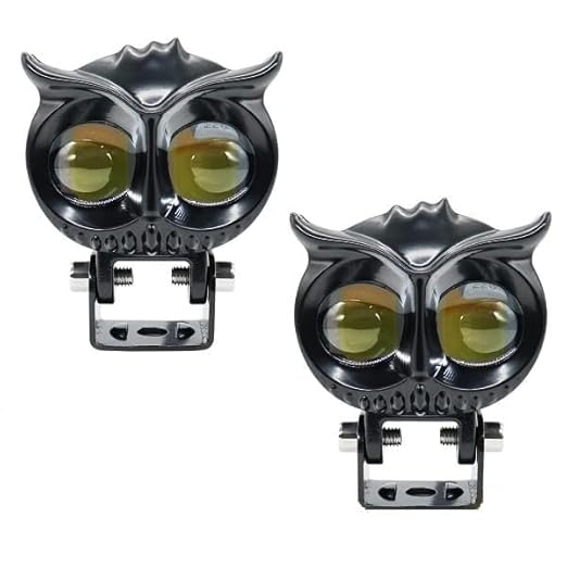 AUTOFASTERS OWL Shape Led Fog Yellow-White light Low & High Beam for universal vehicles 9V-60V 30W