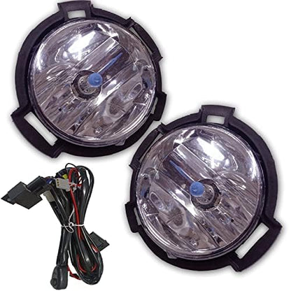 AUTOFASTERS Car Fog Lights/Lamps with Bezel and Wiring for Tata Punch, Model Year : 2021 Onward Warm White