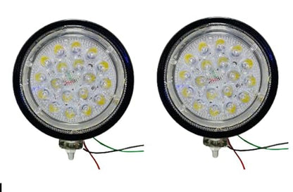 AUTOFASTERS Fog Light With LED,with White DRL,12V 45W Heavy Metal Quality Product For Car, Auto, Bus, Trucks and tractors (2 Pcs)