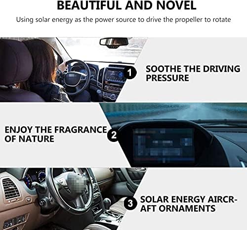 Autofasters Car Accessories Solar Car Perfumes & Fresheners For Dashboard Pod|Solar Plane With Fragrance For Car (Silver)