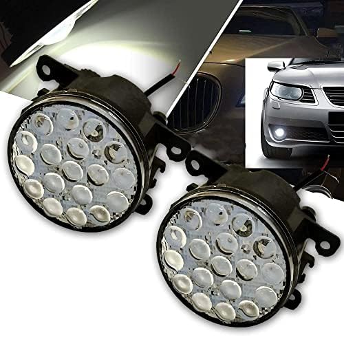 AUTOFASTERS Car LED Fog Lights For Swift, Swift Dzire, Baleno, WagonR, S Cross, XL6, Ertiga, SX4, Brezza, Celerio, Tata Nexon, Punch, Safari, Harrier (12 LED)-White