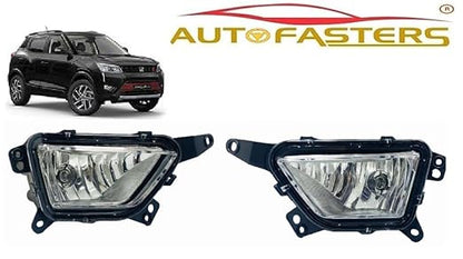 AUTOFASTERS Fog Light for XUV300 with Frame & Day Runing Light With Complete Wiring & Switch (White), Halogen