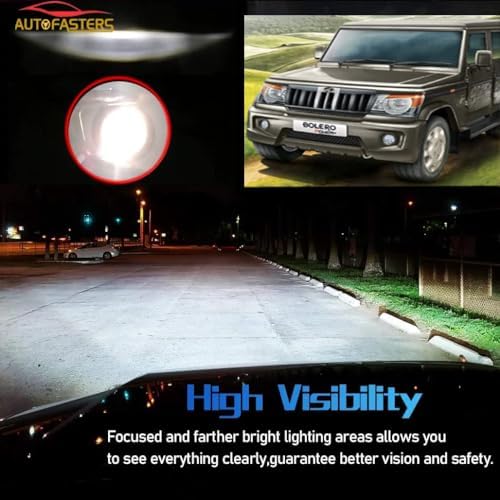 AUTOFASTERS Car Led Fog Light For Mahindra Bolero White