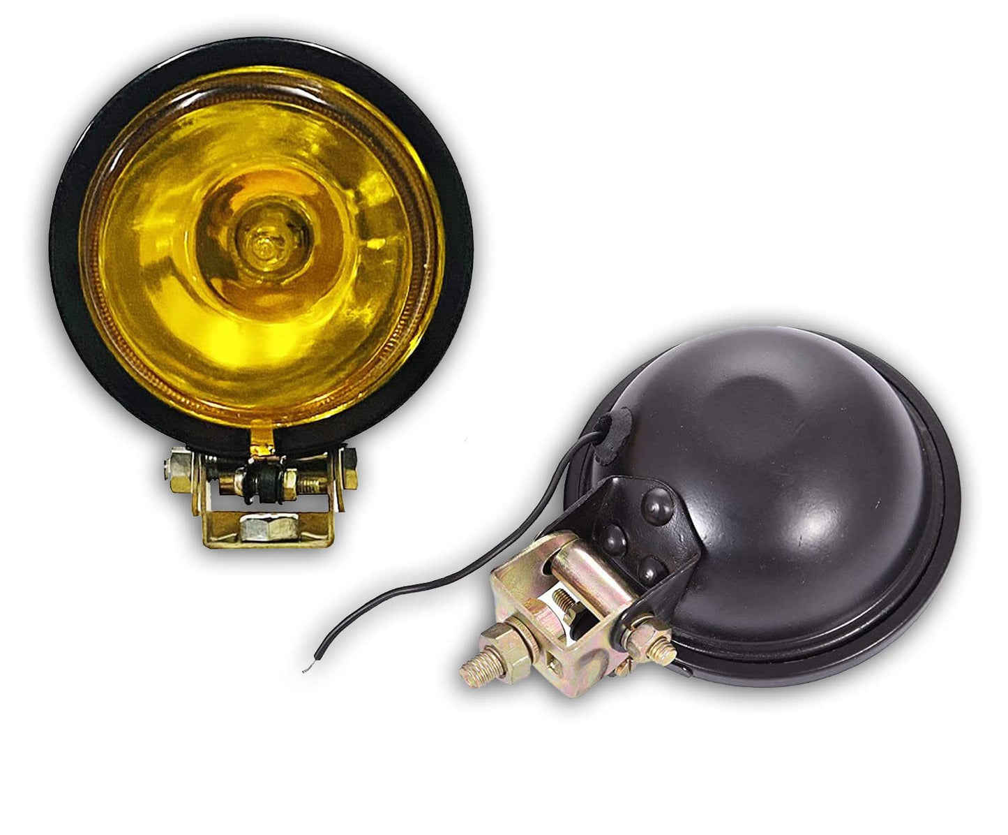 AUTOFASTERS 80mm 55W Off-road Lights 2PCS Round Offroad Halogen Hunter Light Spot Hunter Lights with Lights Fit for Jeep Vehicle Truck SVU Motorcycle UTV (Yellow Beam)