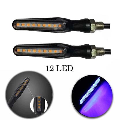 AUTOFASTERS KTM Running Style Matrix LED Indicators Turning Signal lamps Blinkers Bulb Set of 2 (Bike Indicator Lights High Power Motorcycle) 100% Rubber Flexibility-(Blue)