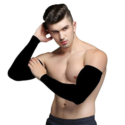 AUTOFASTERS Compression Arm sleeves for Bike, Motorcycle, Cricket, Volleyball, Football, Basketball, Cycling, Gym, Running, Suntan, UV Protection, Sports for Men and Women