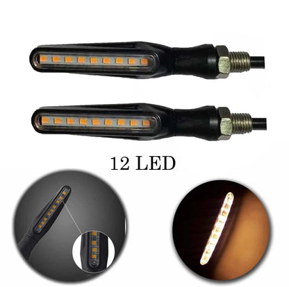 AUTOFASTERS Bike Indicator Led Light With Matrix Running Turn Signal lamps Blinkers Bulb Set of 2