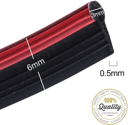 Autofasters Car Interior Decorar Molding Trim Strips 16.4ft/5M Universal Car Gap Fillers Beading, Flexible Styling PVC (Red)