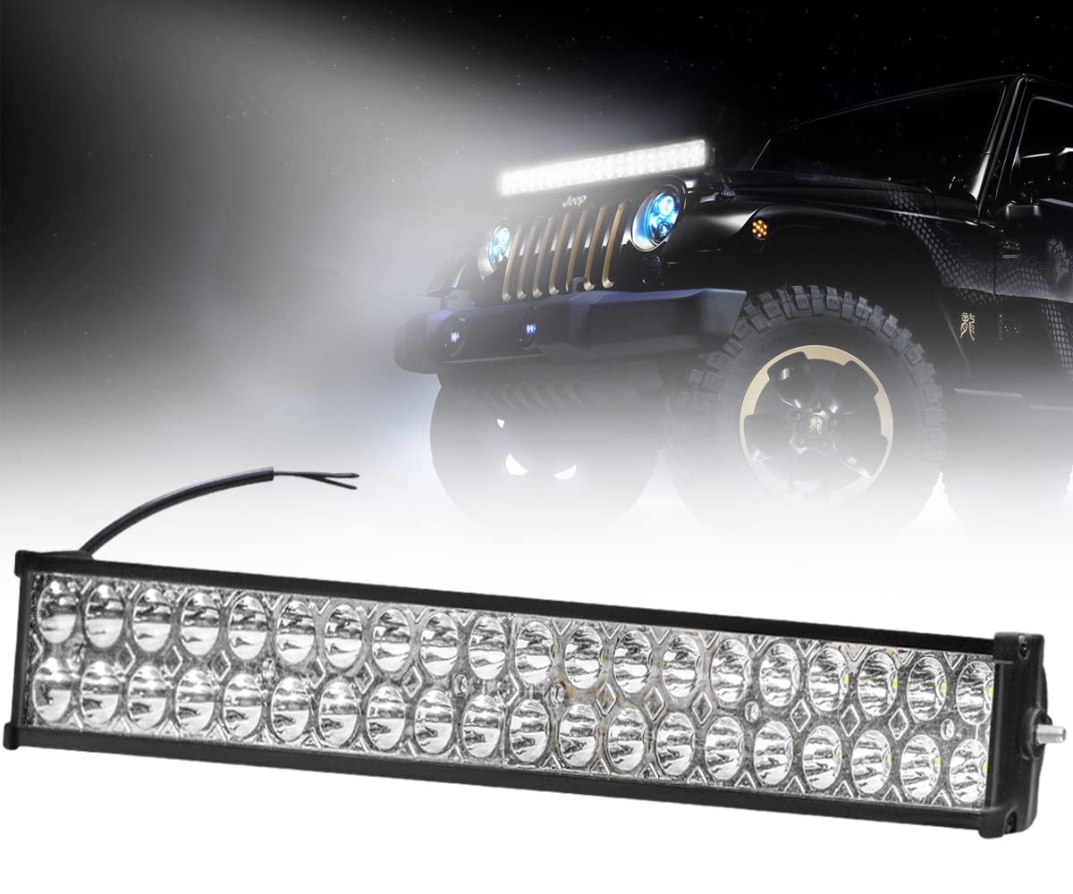 Autofasters 40 Led Fog Light/Work Light Bar Spot Beam off Road Driving Lamp (7 INCH) Headlight Car, Motorbike, Truck, Van LED (12 V, 80 W) (Universal For Bike, Universal For Car, Pack of 1)