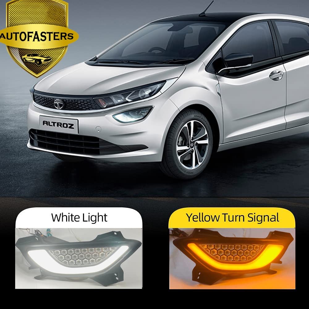 AUTOFASTERS Car Led Day Running Light with Led Fog Light for Tata Altroz