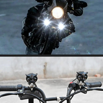 AUTOFASTERS OWL Shape Led Fog Yellow-White light Low & High Beam for universal vehicles 9V-60V 30W