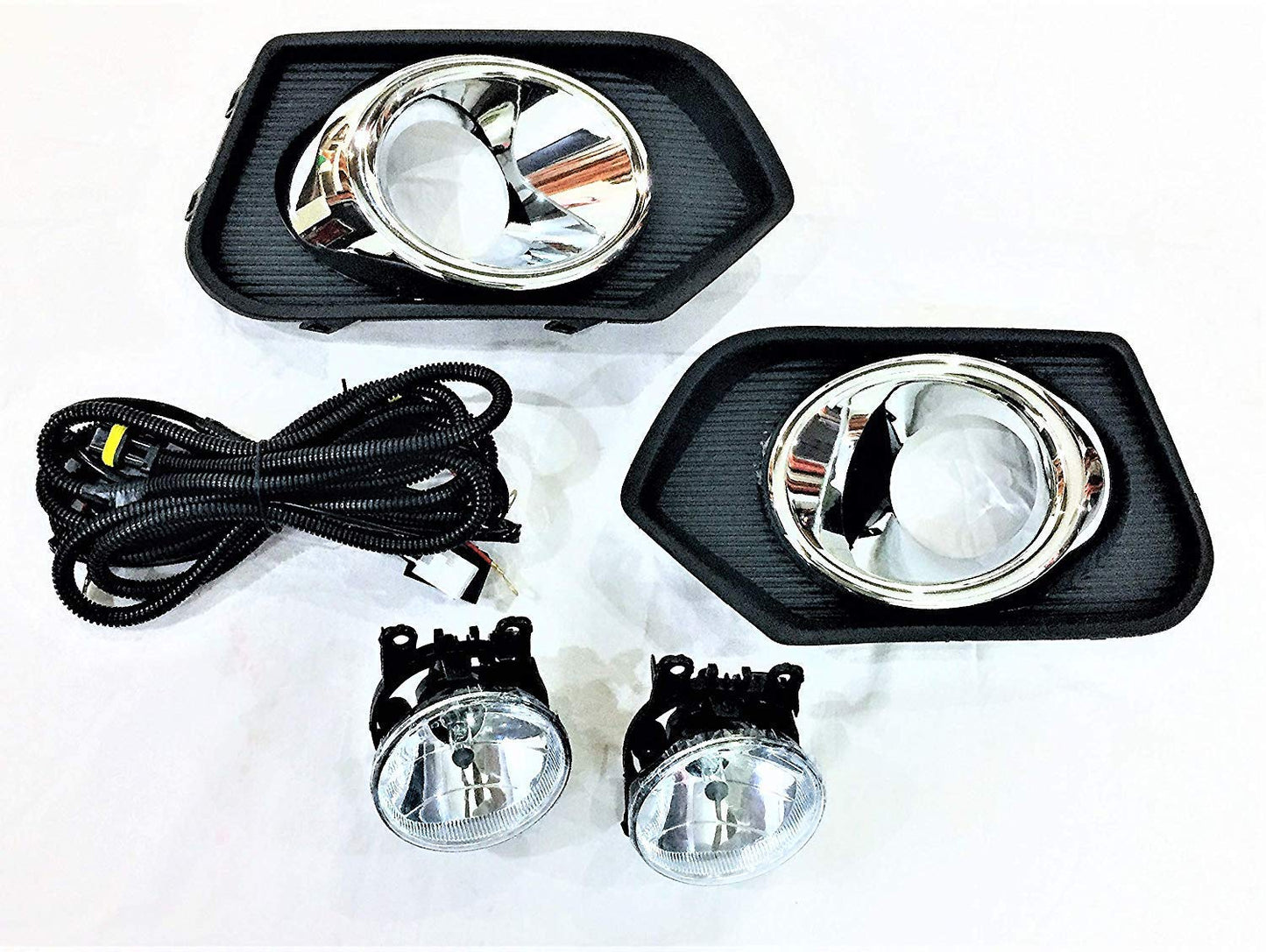 AUTOFASTERS® Car Fog Lights For New Maruti Suzuki Dzire 2018 With Chrome Bezel