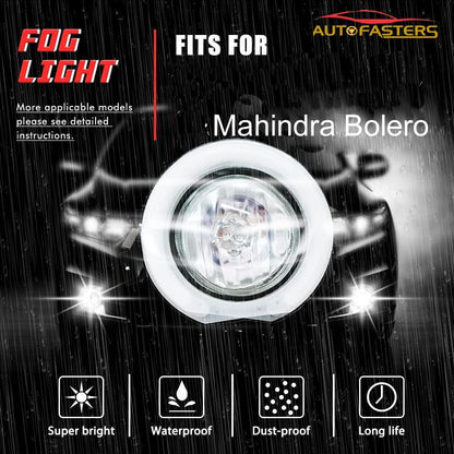 AUTOFASTERS Halogen Car Bumper Fog Light with Day Running Light for Bolero