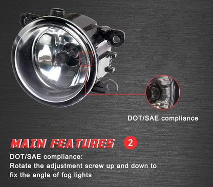 AUTOFASTERS Car Bumper Fog Lamp Light for Maruti Suzuki Ignis With H8 12V 35W Halogen Bulbs Repalaces (Clear Lens)