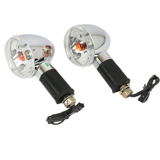 Autofasters Front, Rear, Side LED Indicator Light for Royal Enfield Classic 350, Classic 500 (White, Yellow)