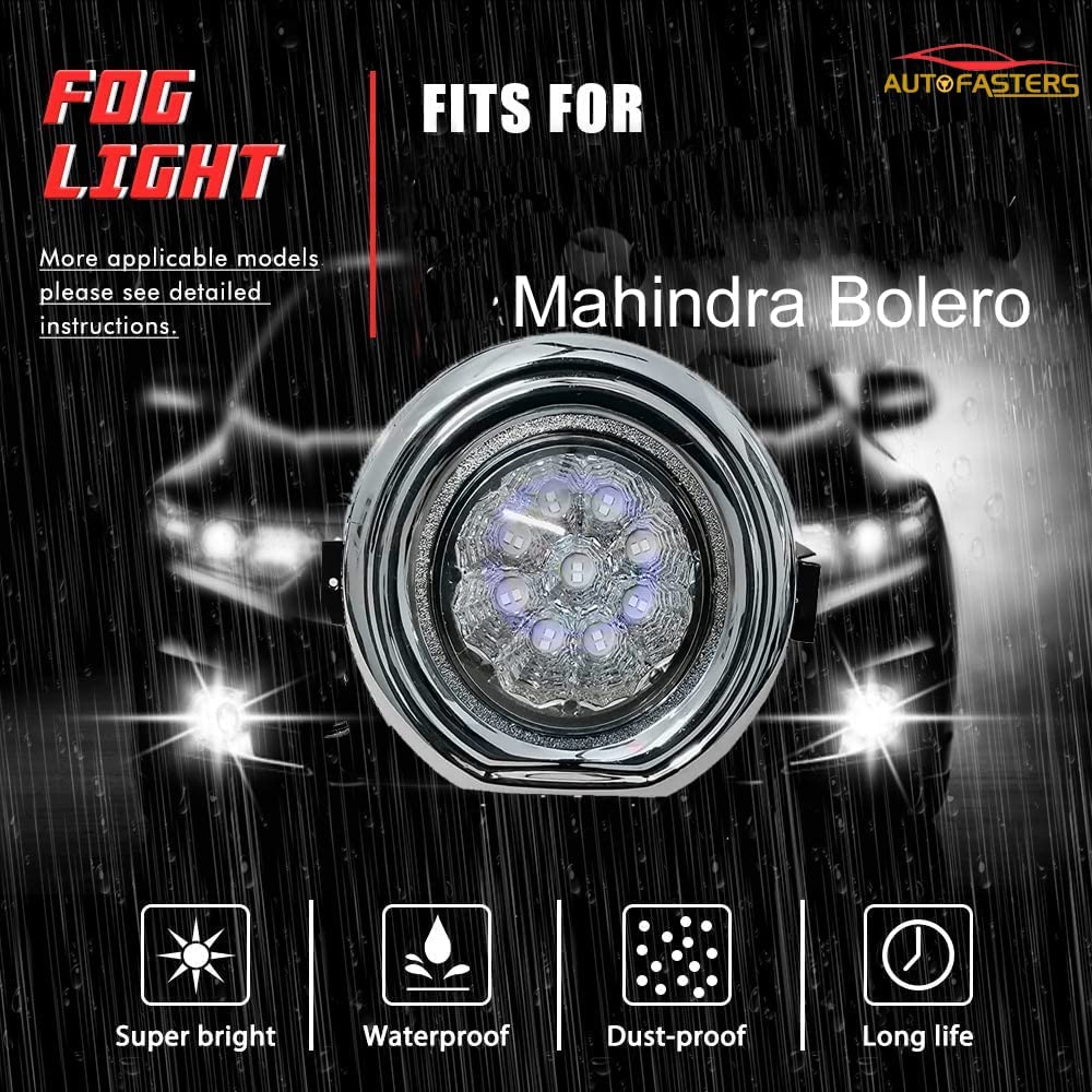 AUTOFASTERS Car Led Fog Light For Mahindra Bolero White