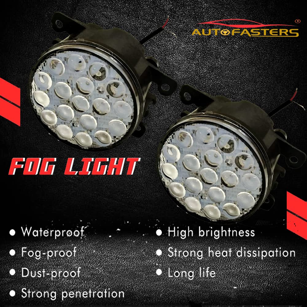 AUTOFASTERS LED Car Bumper Fog Lights for Maruti Suzuki Celerio (12 LED)-White