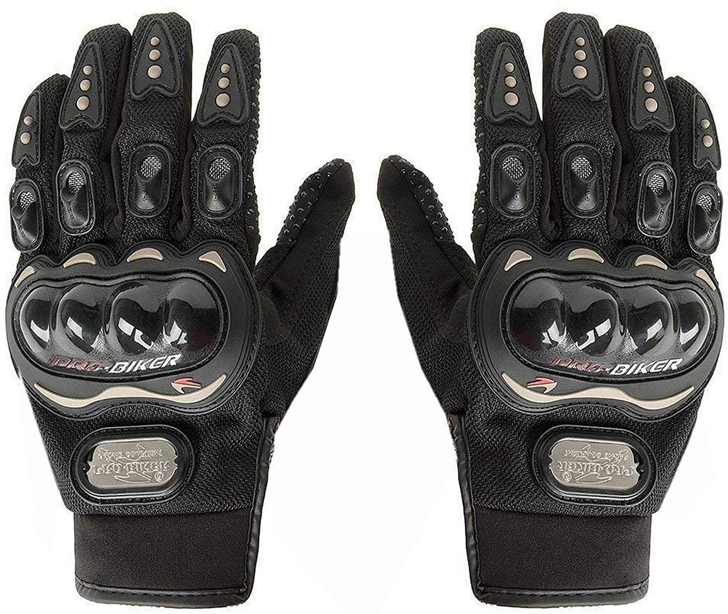 Autofasters Probiker Leather Motorcycle Gloves (Black, Medium) Driving Gloves (Black)