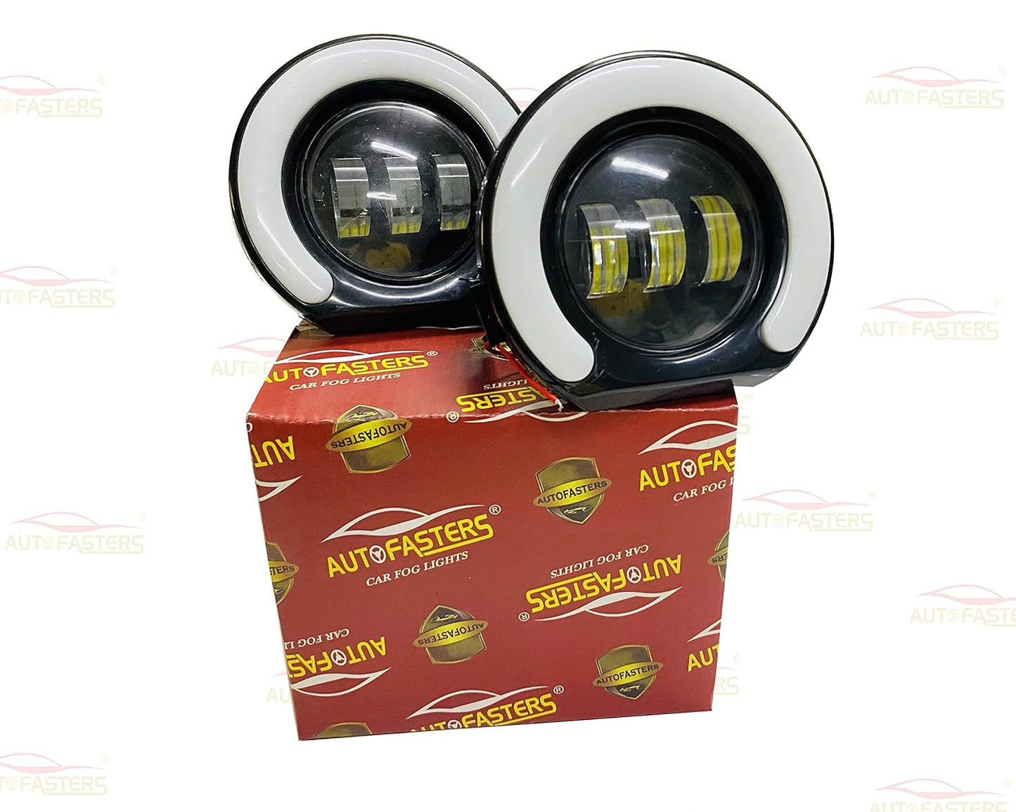 AUTOFASTERS 3 Lens Led Fog Light with Day Running Light For Mahindra Bolero, (White Yellow)