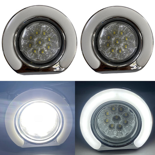 Autofasters Car Led fog Lights With DRL H8 12V 36W For Bolero 2020 Car Fancy Lights (White)