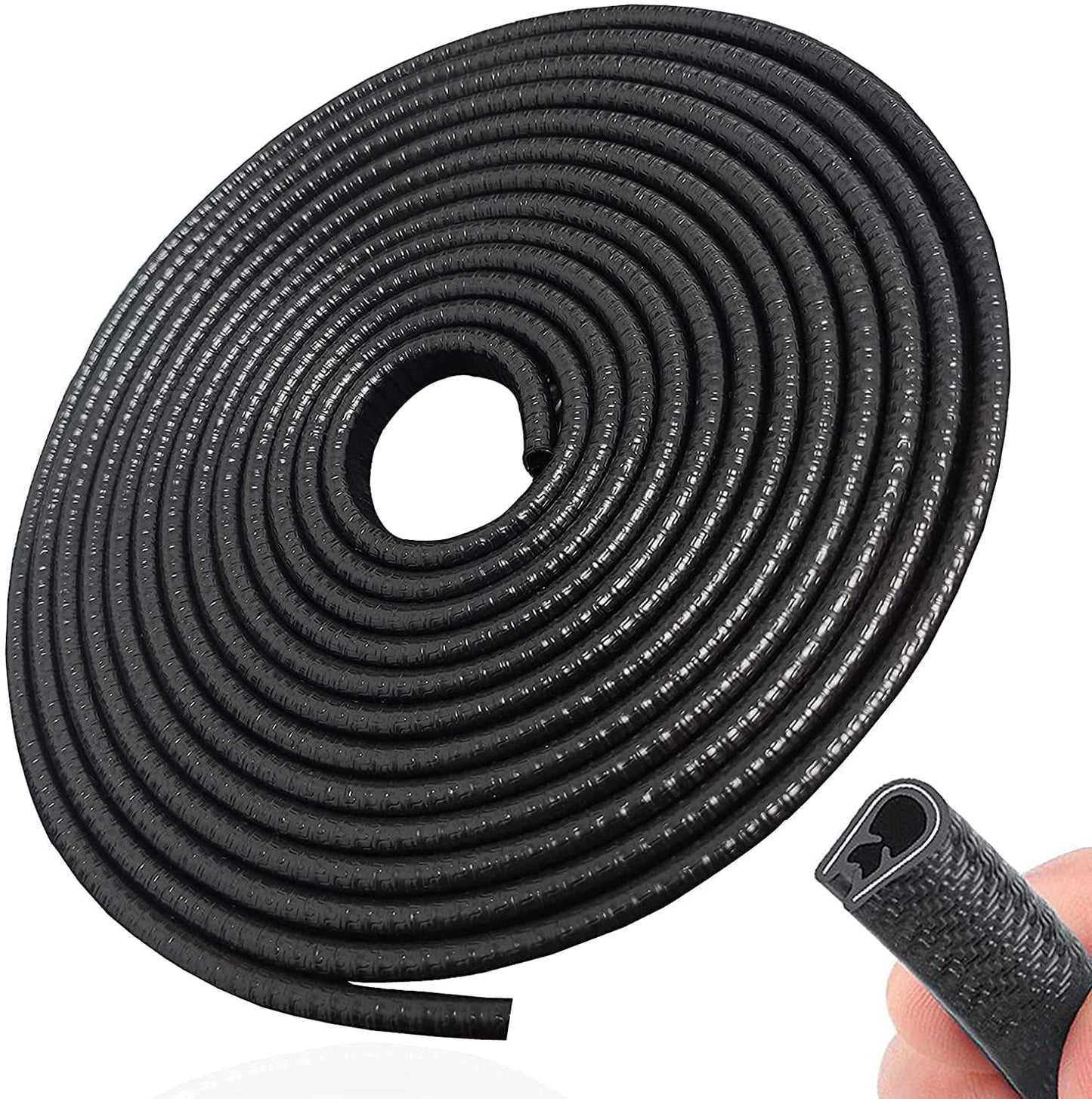 Autofasters Car Door Edge Protector,16Ft(5M) Car Edge Trim Rubber Seal Protector with U Shape Car Protection Door Edge Guard Fit for Most Car -2908 Car Beading Roll For Door (5 m)