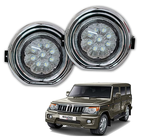 Autofasters CAR 12 LED FOG LIGHT FOR MAHINDRA BOLERO Car Fancy Lights (White)