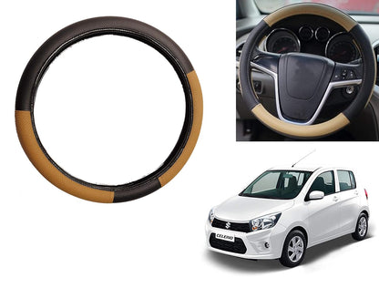 Autofasters Car Ring Type Steering Cover in P.U Leather ( Black, Beige )